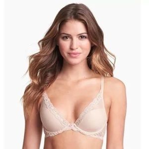 Natori Feathers Nude a Beige Bra -- 30ddd 30f