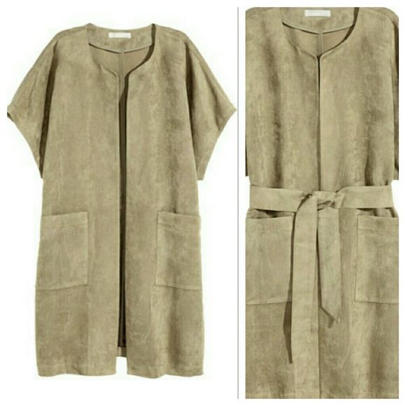 H&M Olive Faux Suede Short Jacket