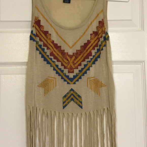 **SOLD**Rue 21 fringe Tank Top