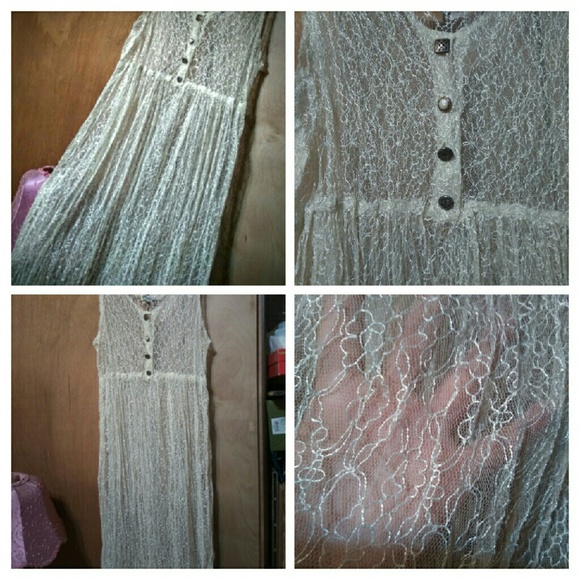 Basics Dresses & Skirts - "Basics🎵"HP"🎷🎈3/30/16 Vintage Sheer Lace Dress