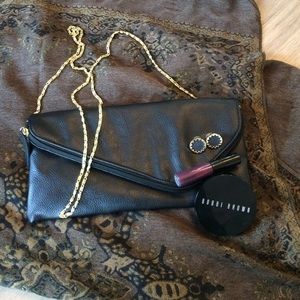 Black Faux Leather Clutch
