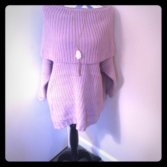 precious off shoulder sweater 3/4 sleeves