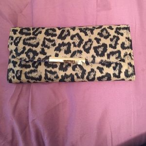 Cheetah print long wallet