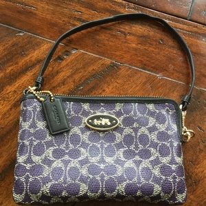 COACH leather wristlet. Never used.