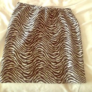 Zebra print miniskirt