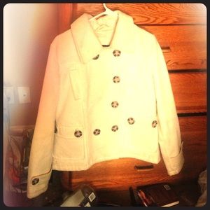 White pea coat