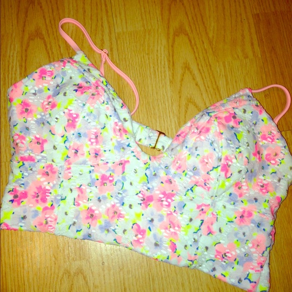 VS floral bathing suit top