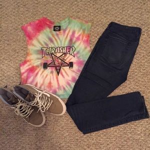 REPOSH Tye-Dyed Thrasher Tank