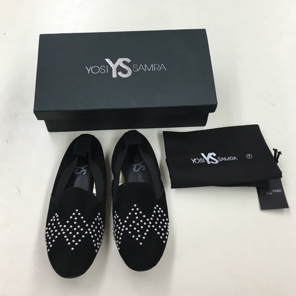 Yosi Samra new black studded flats size 7
