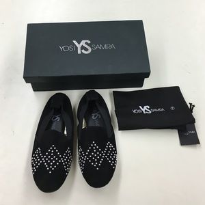Yosi Samra new black studded flats size 7