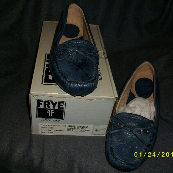 Frye Reagan Campus Driver Loafer Sapphire Blue 6.5