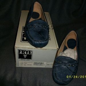 Frye Reagan Campus Driver Loafer Sapphire Blue 6.5