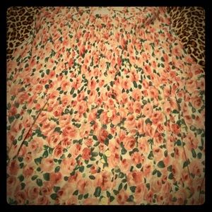 Vintage floral maxi skirt with buttons