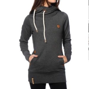 Naketano long grey hoodie