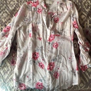 Floral button-down shirt