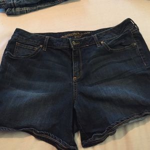 High rise jean shorts