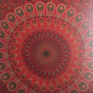 Red Mandala Tapestry