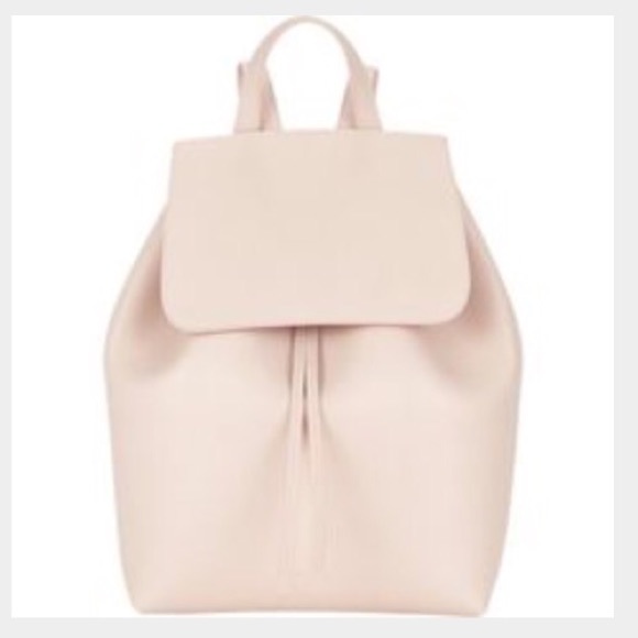 light pink leather backpack