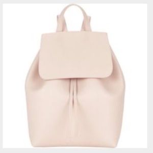 light pink leather backpack