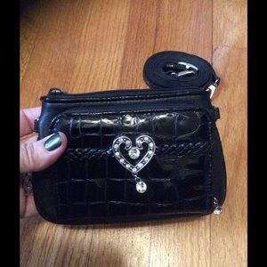 Brighton Leather Wallet with Cross Body Strap