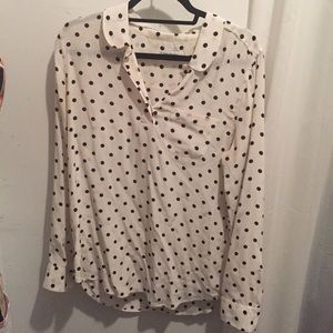 Equipment Adele silk blouse with black dots