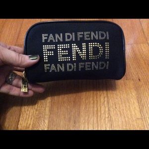 Small Fendi Canvas Make-up Bag