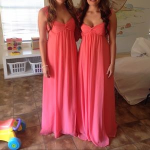 Coral bridesmaid dress