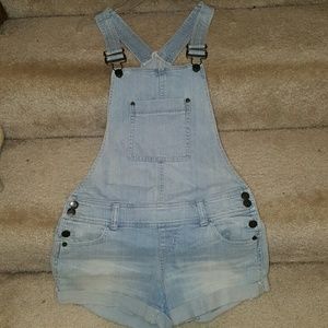Denim Over-all Shorts