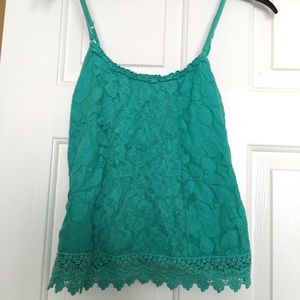 Teal aero tank top