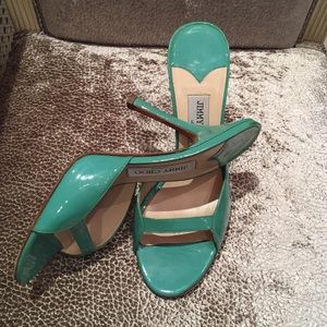 Jimmy Choo teal pumps!