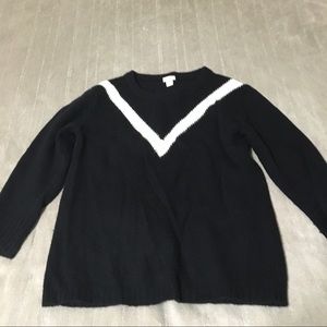 Black with white chevon j crew sweater.