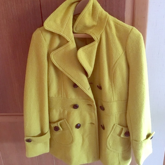 Bright cozy pea-coat!!