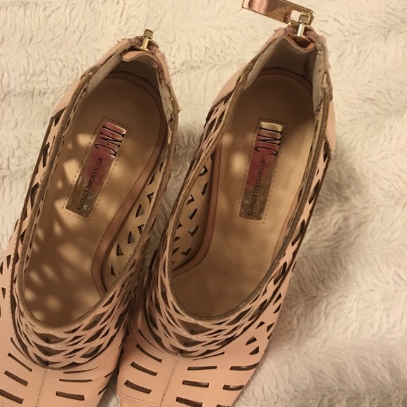 INC Pink Leather Cutout Heels - Picture 3 of 3
