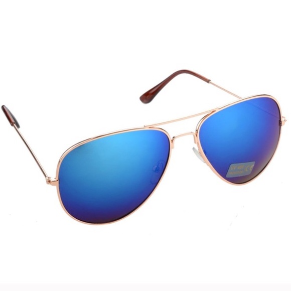 Blue mirrored aviator sunnies - Picture 3 of 6