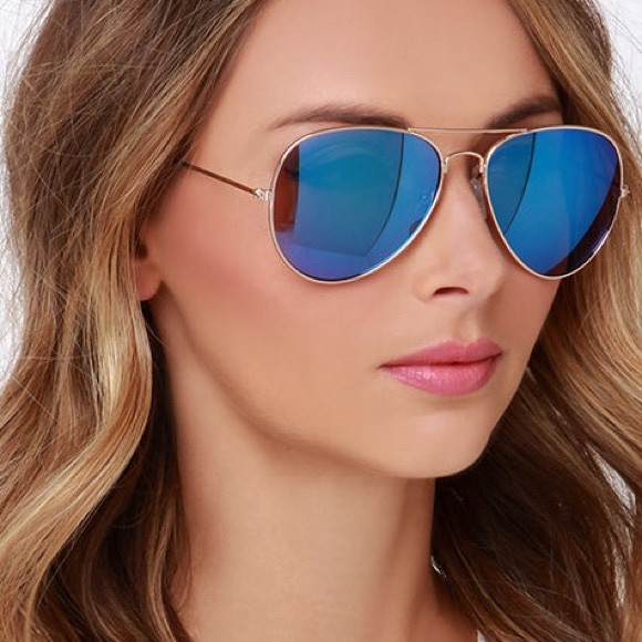 Blue mirrored aviator sunnies - Picture 2 of 6