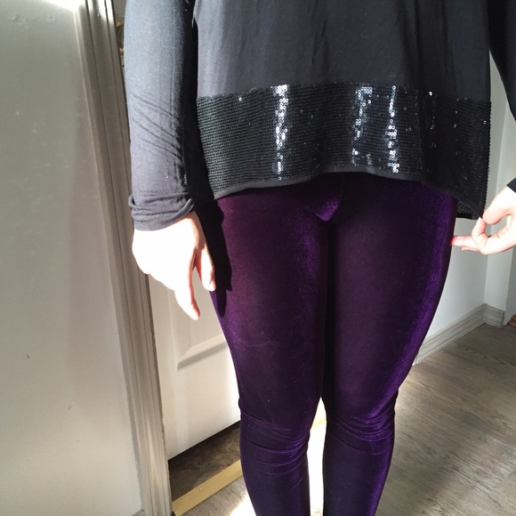 Velvet leggings