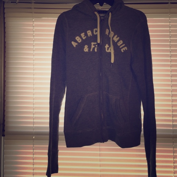 Abercrombie and Fitch gray zip up hooded  jacket