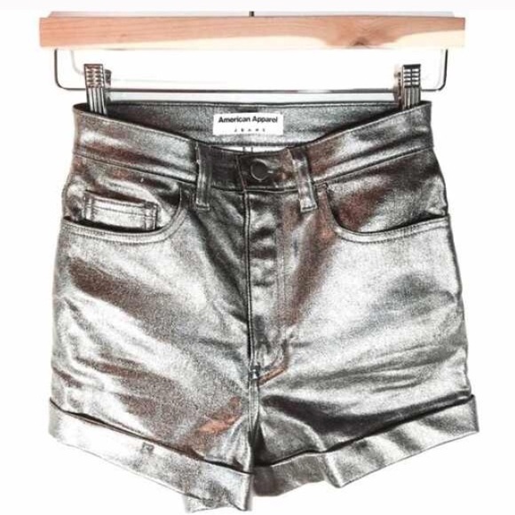 Pewter High Waisted Shorts