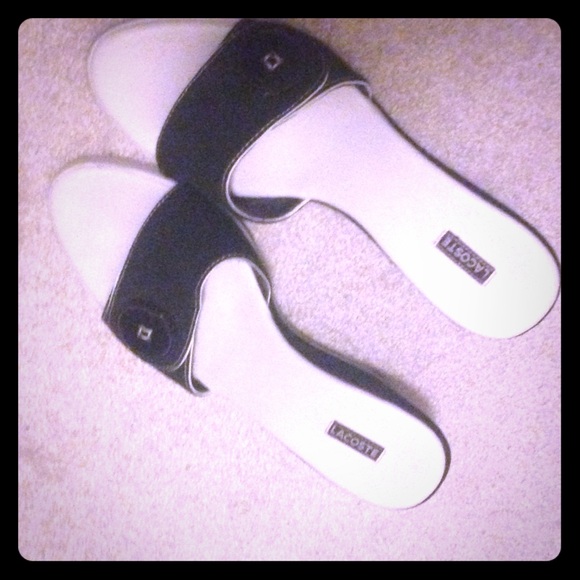 Lacoste wedged sandals