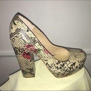 Mia snake skin platforms