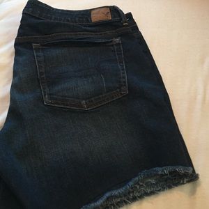 Dark wash jean shorts