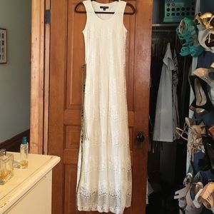 Formal white lace dress