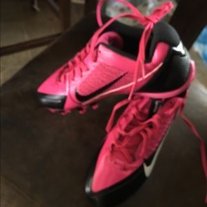 pink football cleats