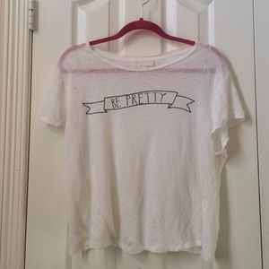 Forever 21+ "Be Pretty" Crop Tee.