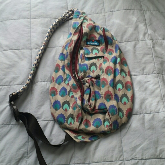 Leaf-Print KAVU Shoulder Bag