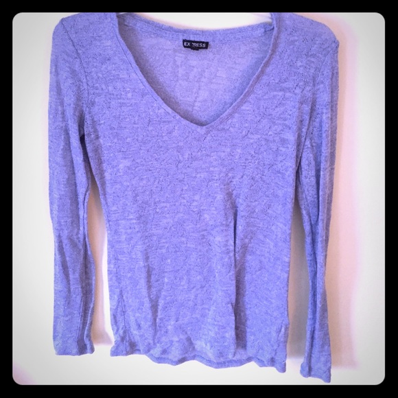 Sparkly blue/silver long sleeve top