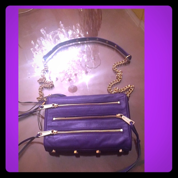 ***SOLD***Purple & Gold-Rebecca Minkoff 3 Zipper