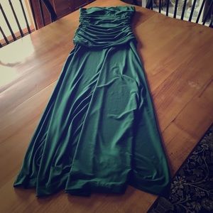 Green evening dress