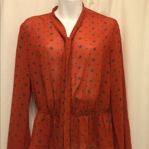 🚫 SOLD!Forever 21 Burnt Orange Long sleeve Blous