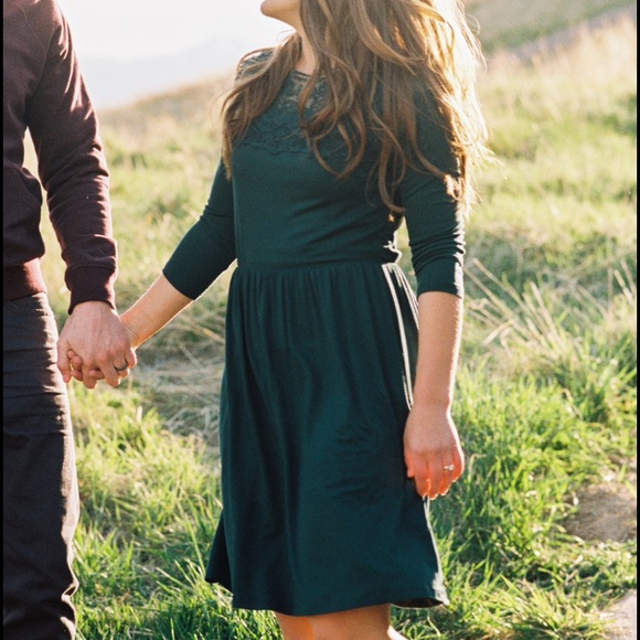 Forest green boutique dress